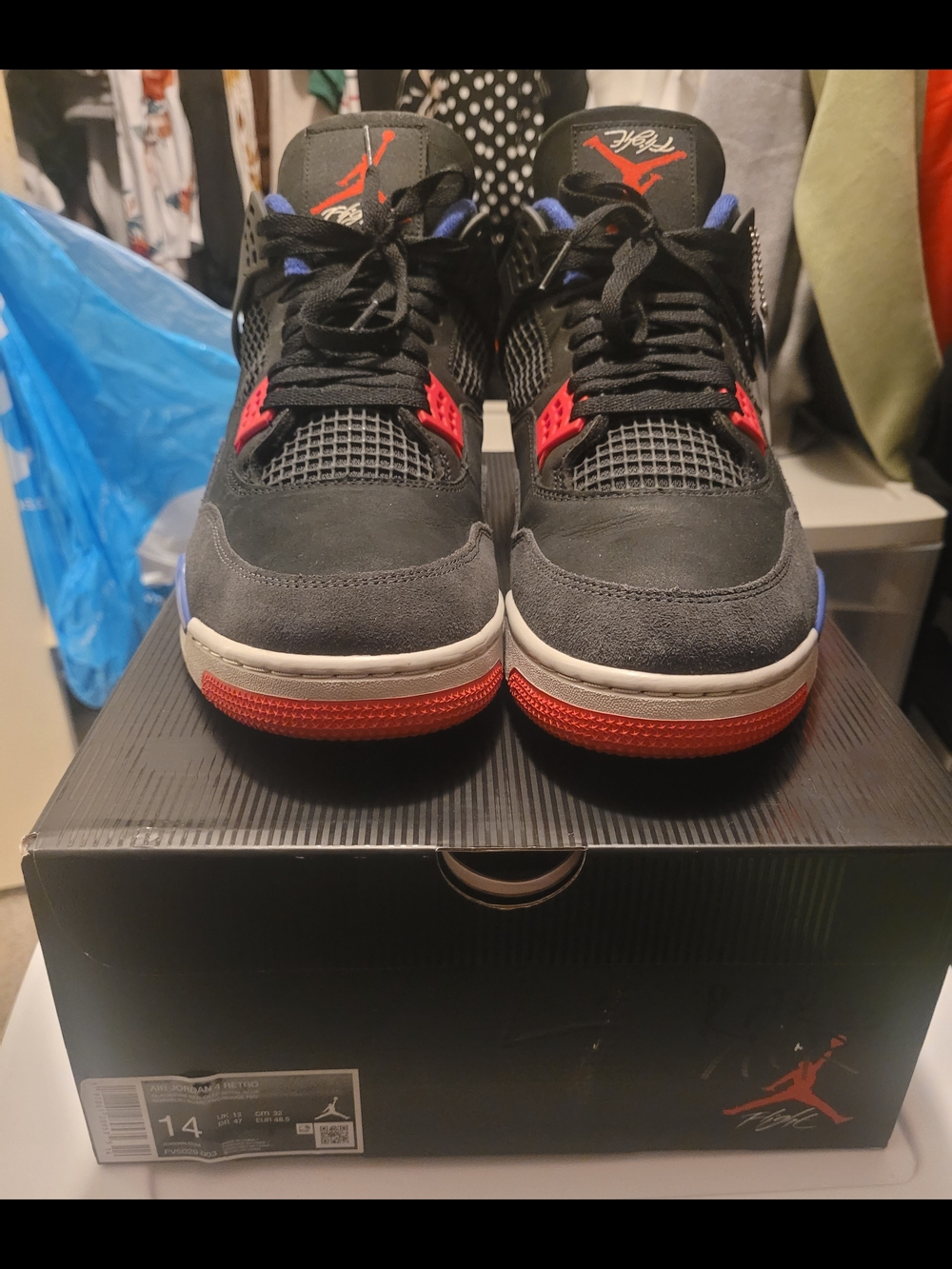 Air Jordan 4 Retro 'Rare Air' Basketball Sneaker Men's Size 14